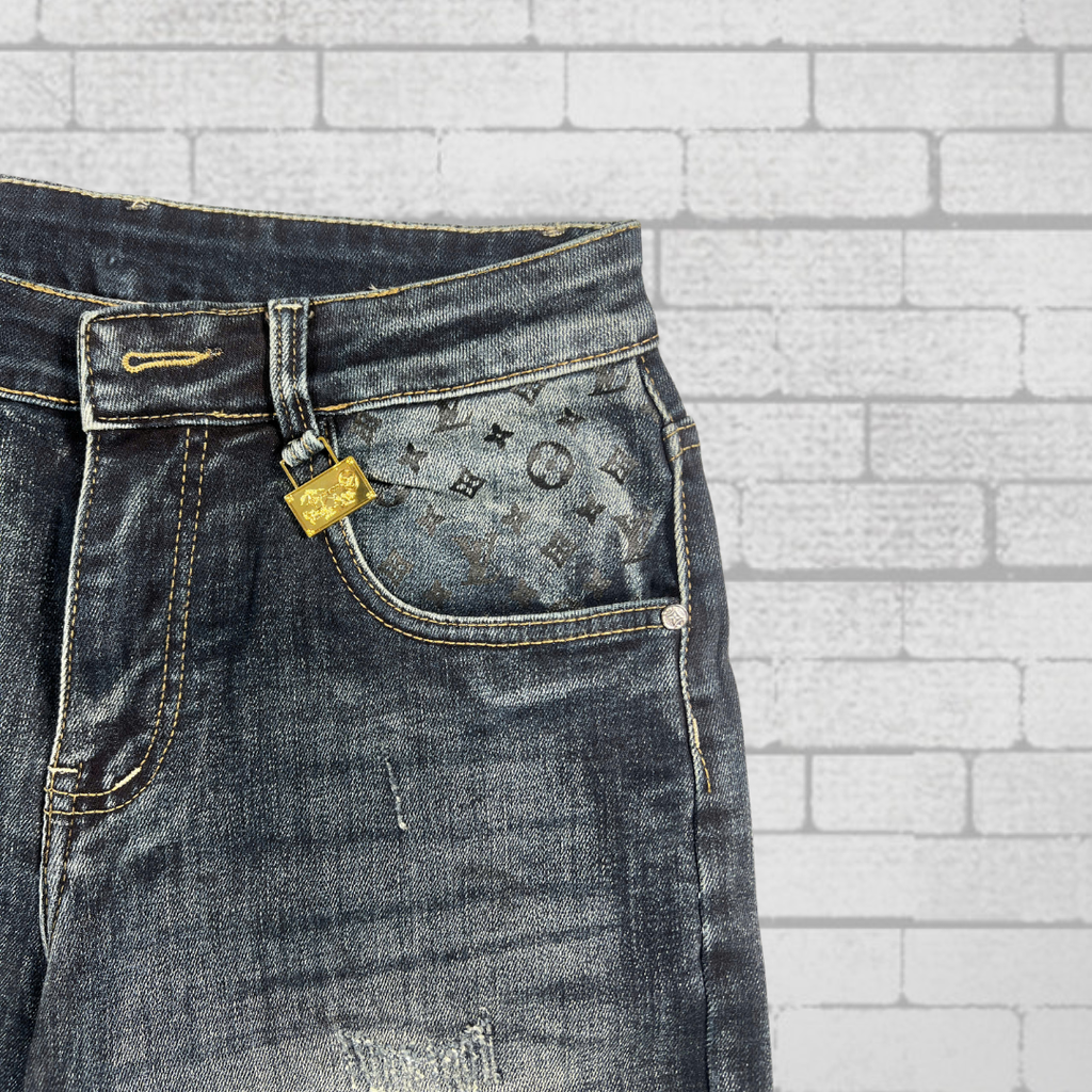 Quần Short Jean Nam Form Đứng Trẻ Trung, Cá Tính - HU2121