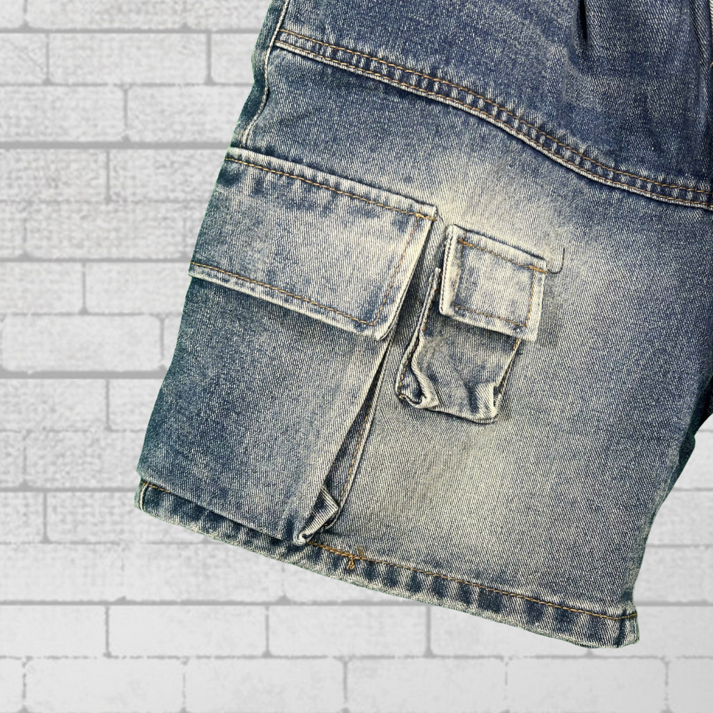 Quần Short Jean Nam Form Đứng Trẻ Trung, Cá Tính - F384