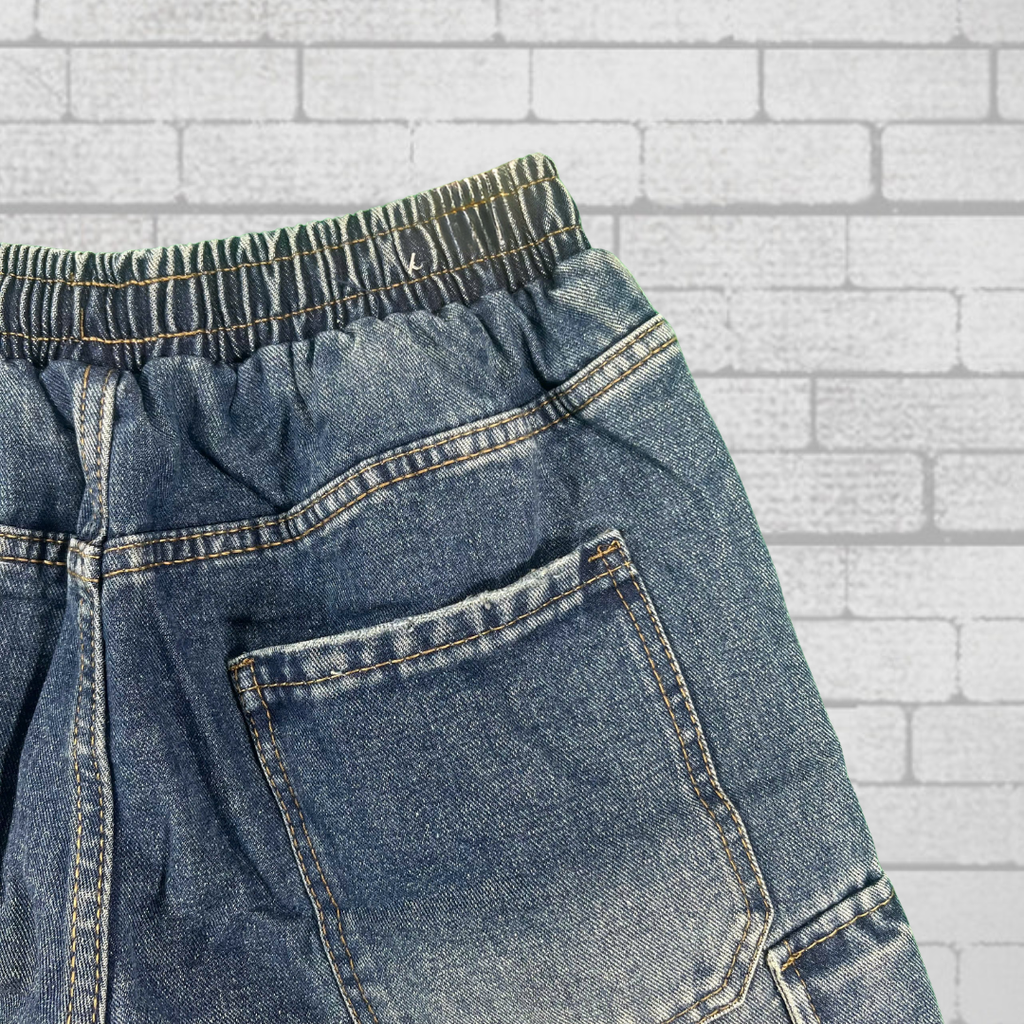 Quần Short Jean Nam Form Đứng Trẻ Trung, Cá Tính - F384