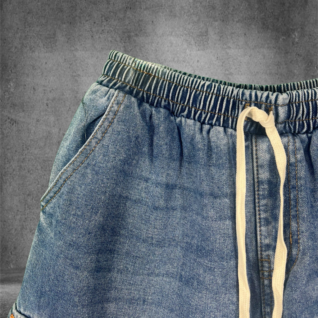 Quần Short Jean Nam Form Đứng Trẻ Trung, Cá Tính - F385