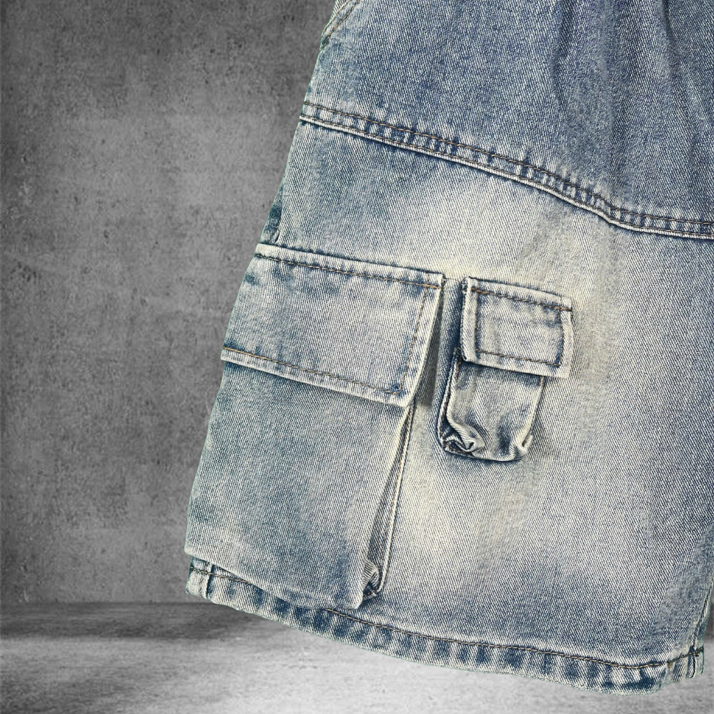 Quần Short Jean Nam Form Đứng Trẻ Trung, Cá Tính - F391