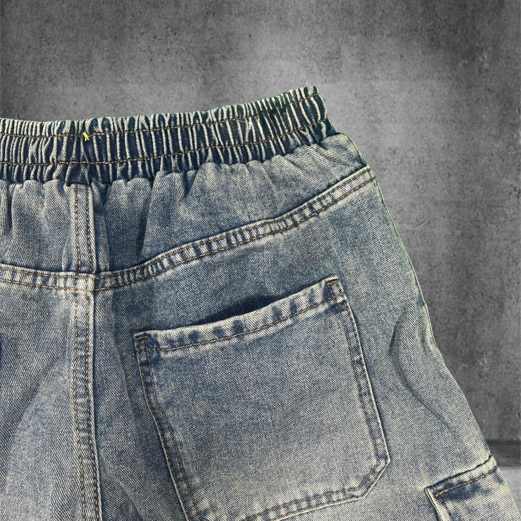 Quần Short Jean Nam Form Đứng Trẻ Trung, Cá Tính - F391