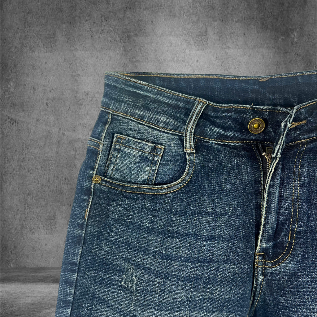 Quần Short Jean Nam Form Đứng Trẻ Trung, Cá Tính - D296