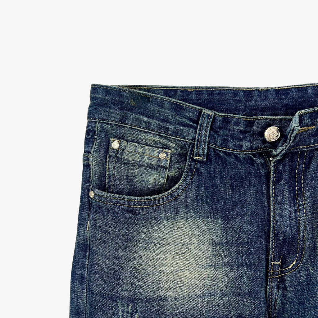 Quần Short Jean Nam Form Đứng Trẻ Trung, Cá Tính - HU2194