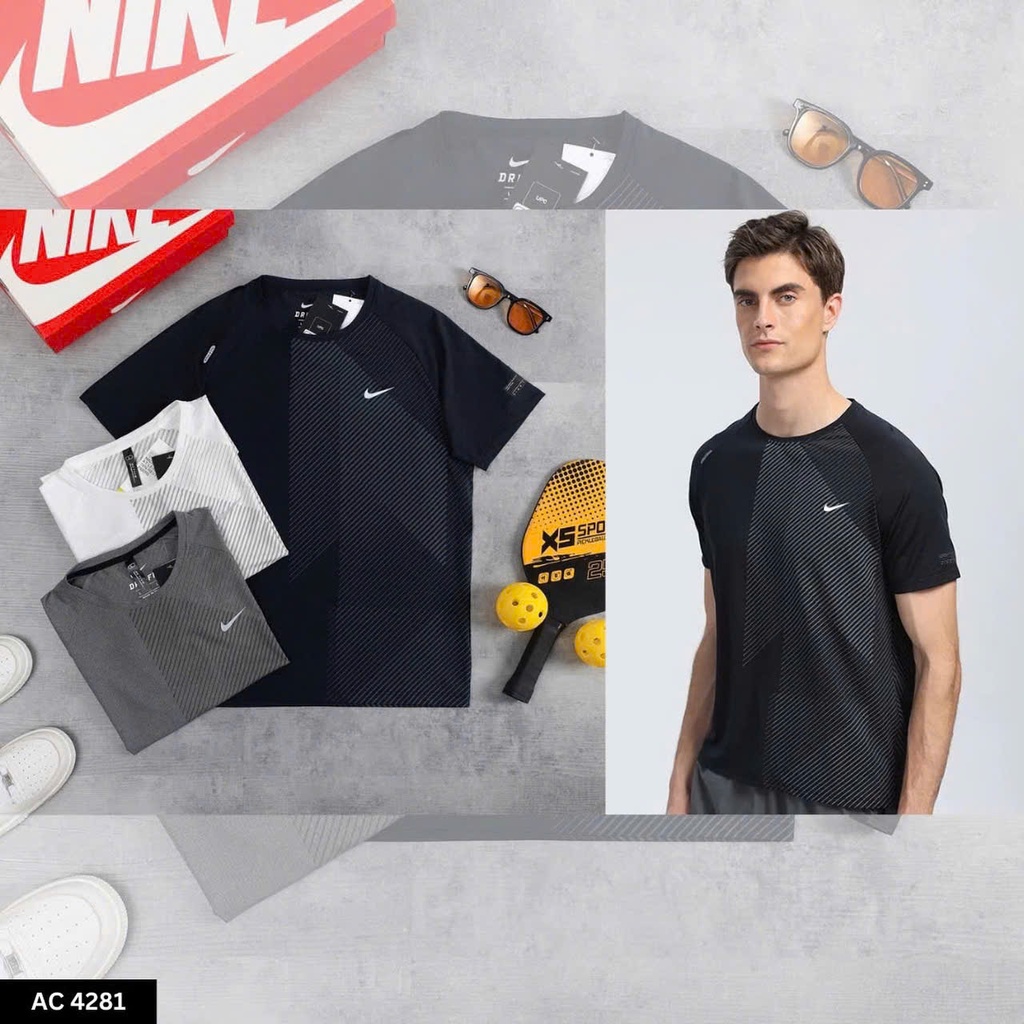 Áo Thun Thể Thao Nam Dri-Fit Dáng Suông Thoáng Khí - AT4281