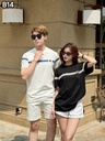 Áo T shirt họa tiết ngang ngực - B14