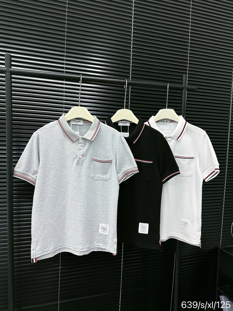 Áo Polo trơn họa tiết thêu ngực - 639