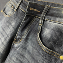 Quần Short Jean Nam Tối Màu Regular Fit Cá Tính - D500 