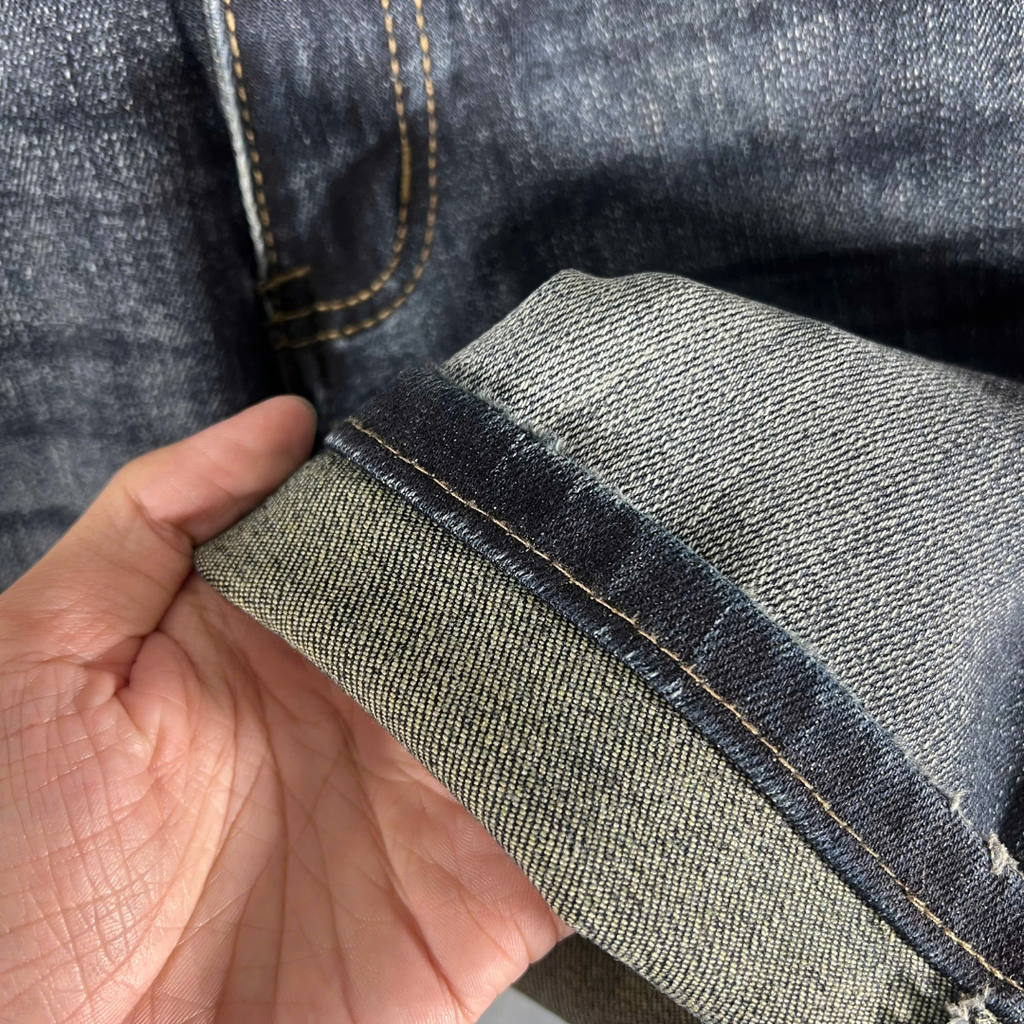 Quần Short Jean Nam Tối Màu Regular Fit Cá Tính - D500 