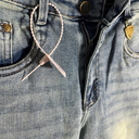 Quần Short Jean Nam Logo Sau Túi - Hu2090