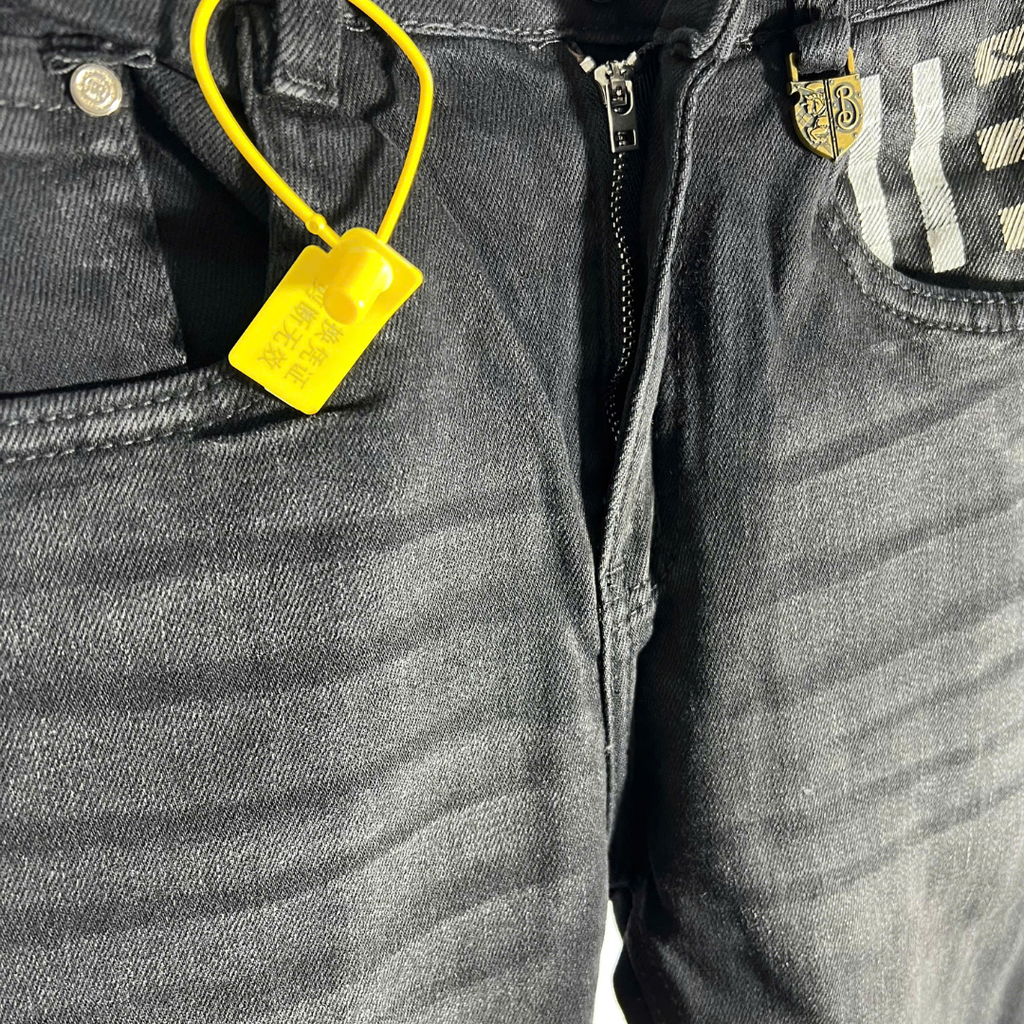 Quần Jeans Nam Đen Cá Tính Form Slim Fit - Hu2181