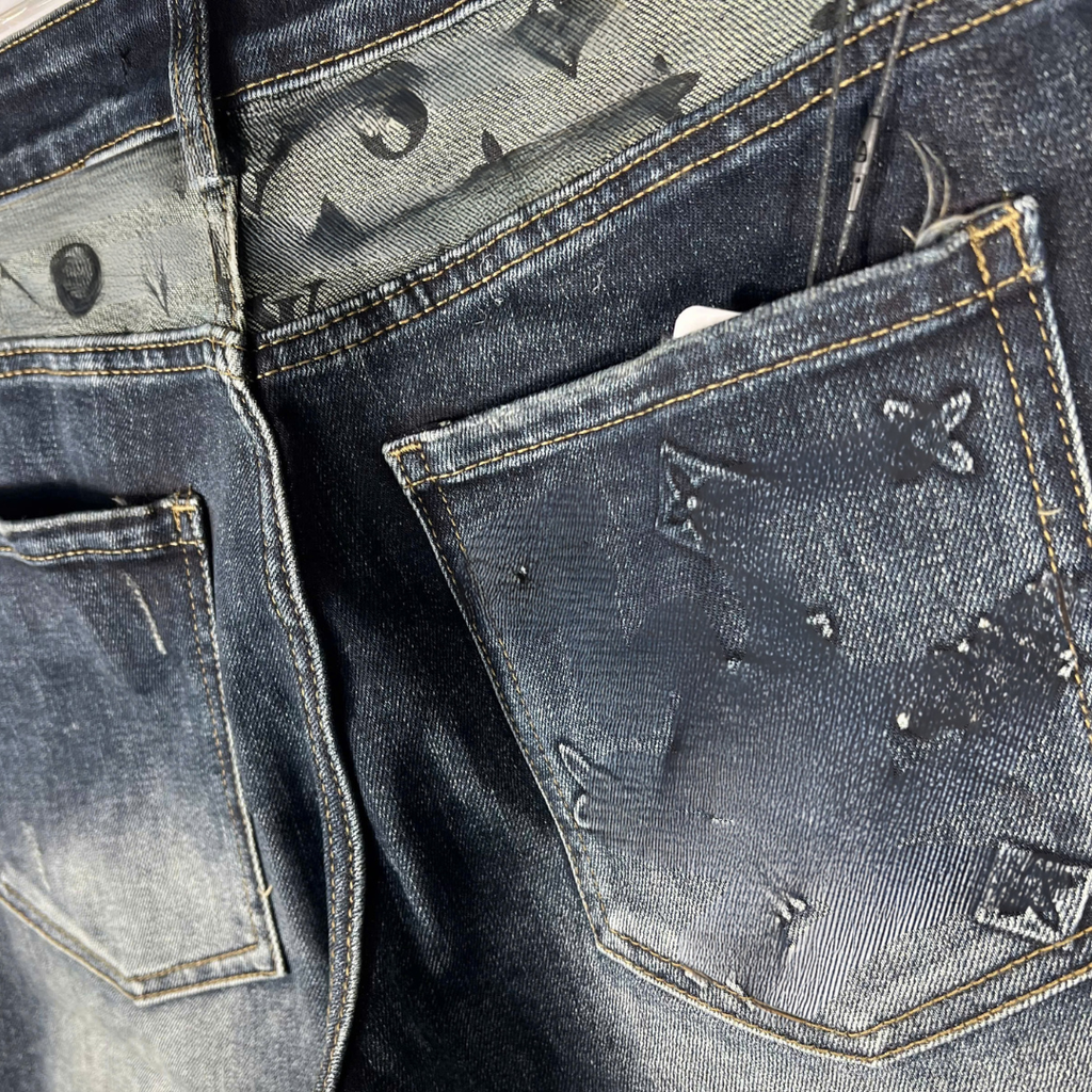 Quần Short Jean Nam Wash Bạc Cổ Điển - D503