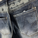 Quần Short Jean Nam Wash Bạc Cổ Điển - D503