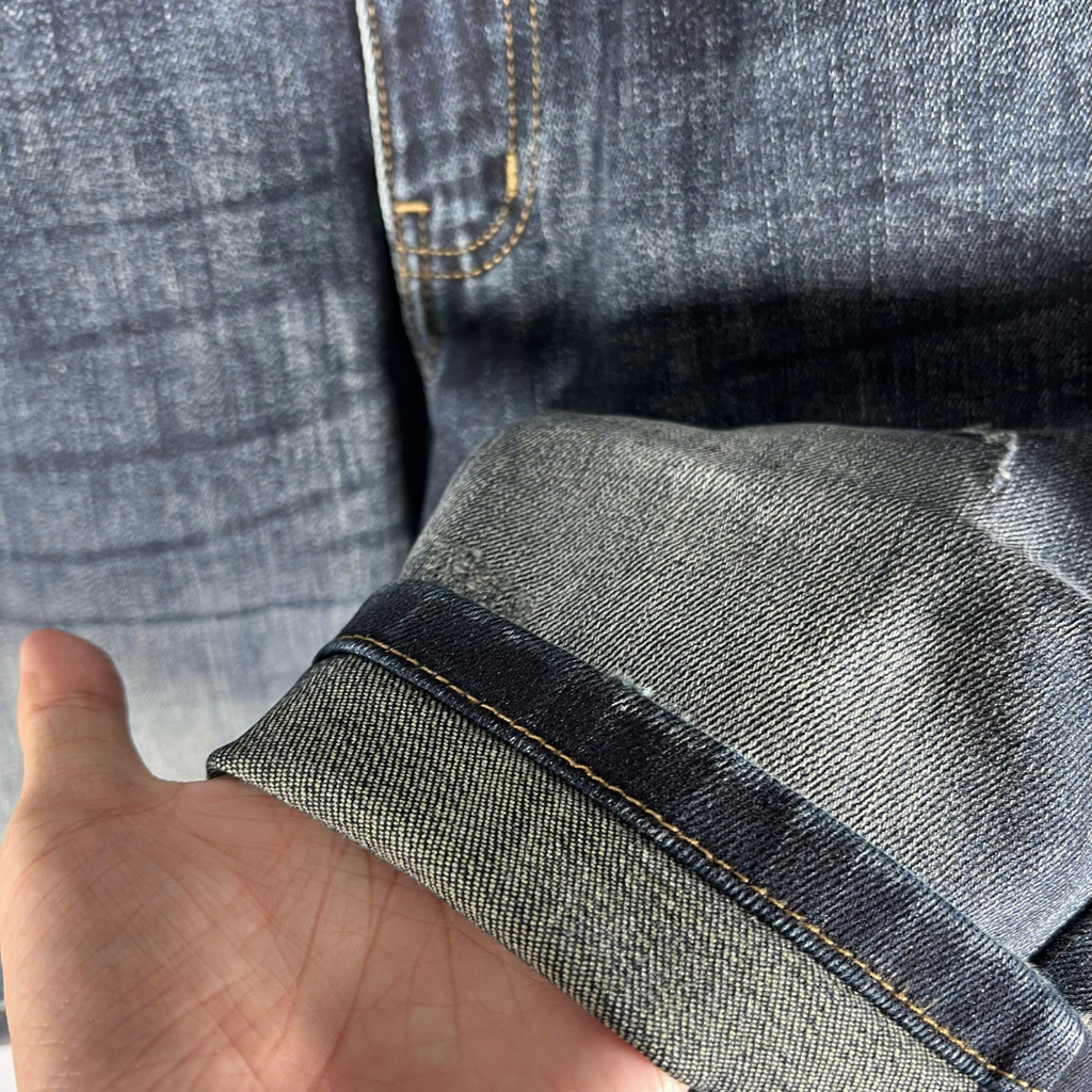 Quần Short Jean Nam Wash Bạc Cổ Điển - D503
