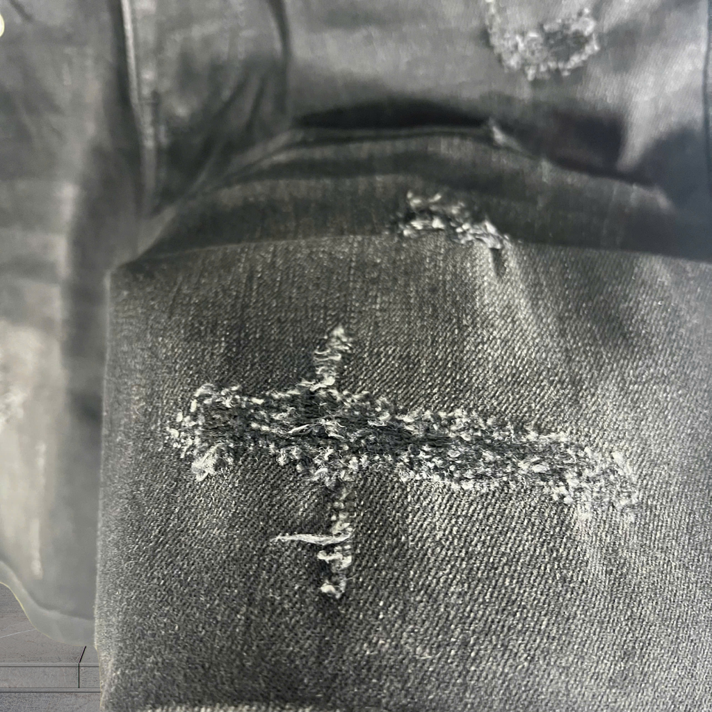 Quần Short Jean Nam Phối Charm Cá Tính - HU2144