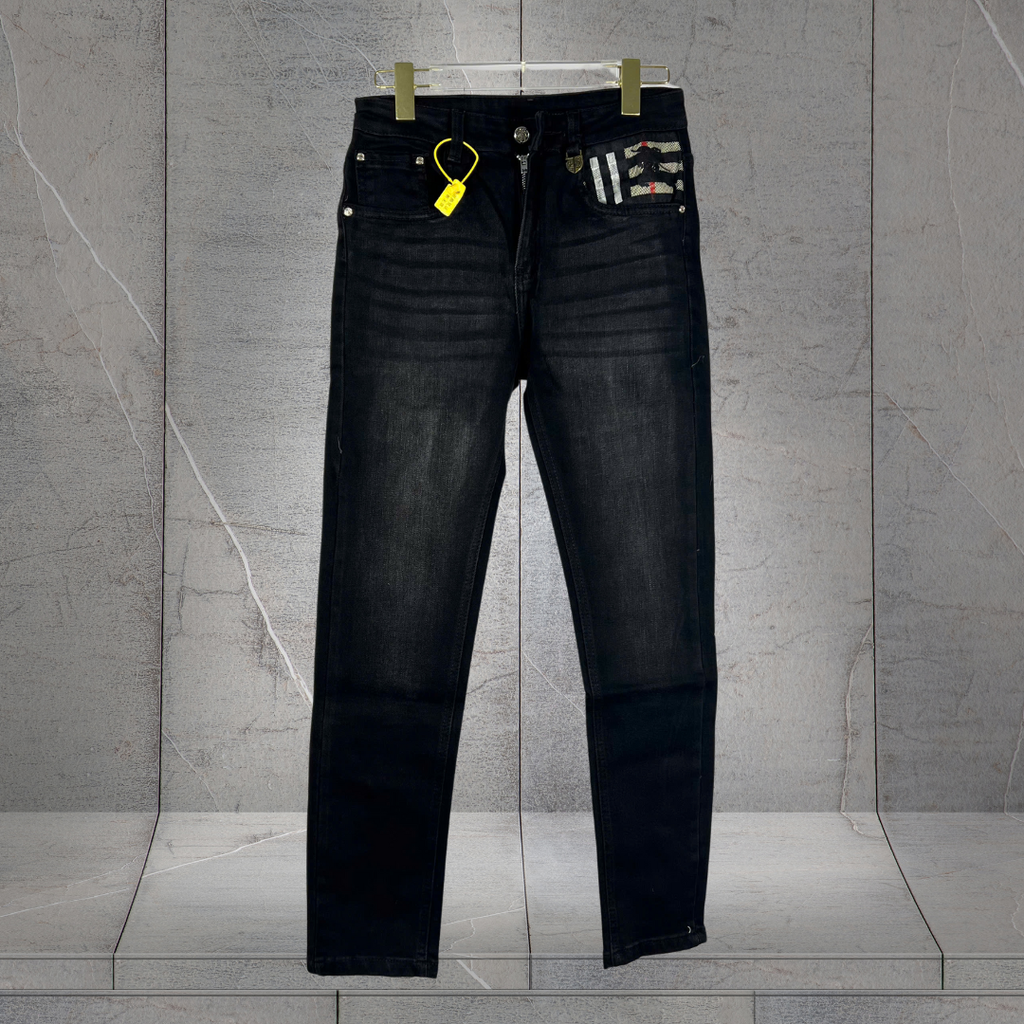 Quần Jeans Nam Đen Cá Tính Form Slim Fit - Hu2181