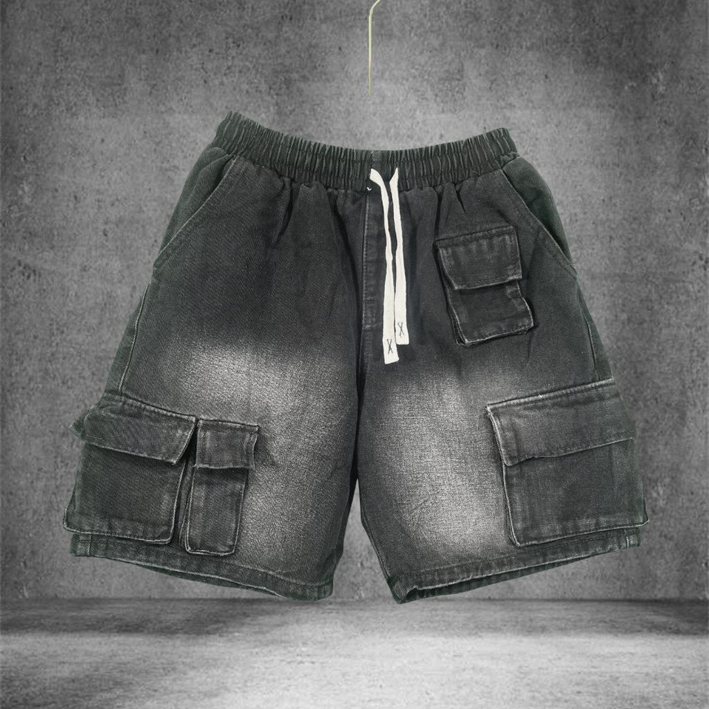 Quần Short Jean Nam Form Đứng Trẻ Trung, Cá Tính - F393