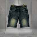 Quần Short Jean Nam Wash Bạc Form Regular - 6950 