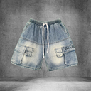 Quần Short Jean Nam Form Đứng Trẻ Trung, Cá Tính - F391